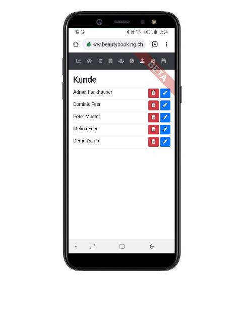 Übersicht der Kunden